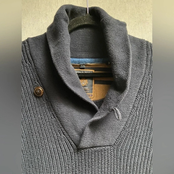 Point zero cowl v neck black  label chunky sweater Sz M - Picture 6 of 14